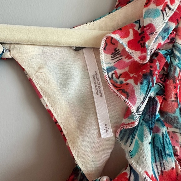 Free People Floral Ruched Top with Wide Sleeves - Picture 3 of 6